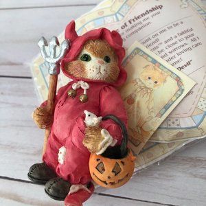 Enesco - Calico Kittens "You're My little Devil" - Halloween 1994 MIB HTF!